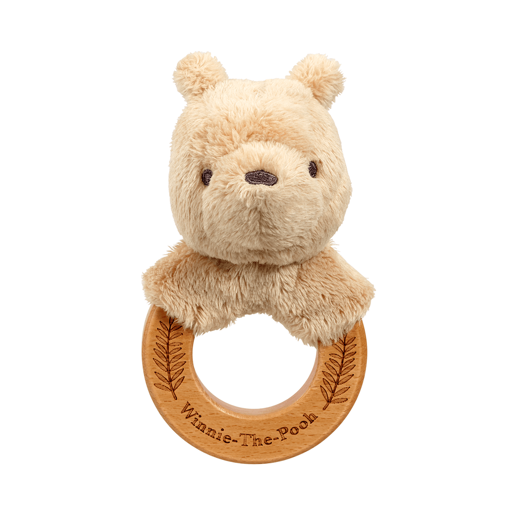 Disney Classic Pooh Always and Forever Wooden Ring Rattle